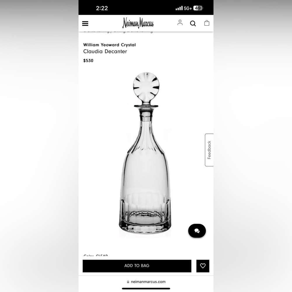 William Yeoward “Claudia” Decanter - Picture 3 of 4